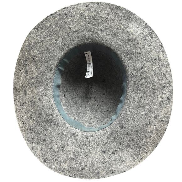 ALDO Grey 100% Wool 14” Floppy Wide Brim Lightweight Hat Size Small Medium - Picture 3 of 7